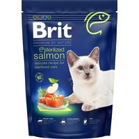 Сухой корм для стерилизованных котов Brit Premium by Nature Cat Sterilized Salmon с лососем 0,8 кг