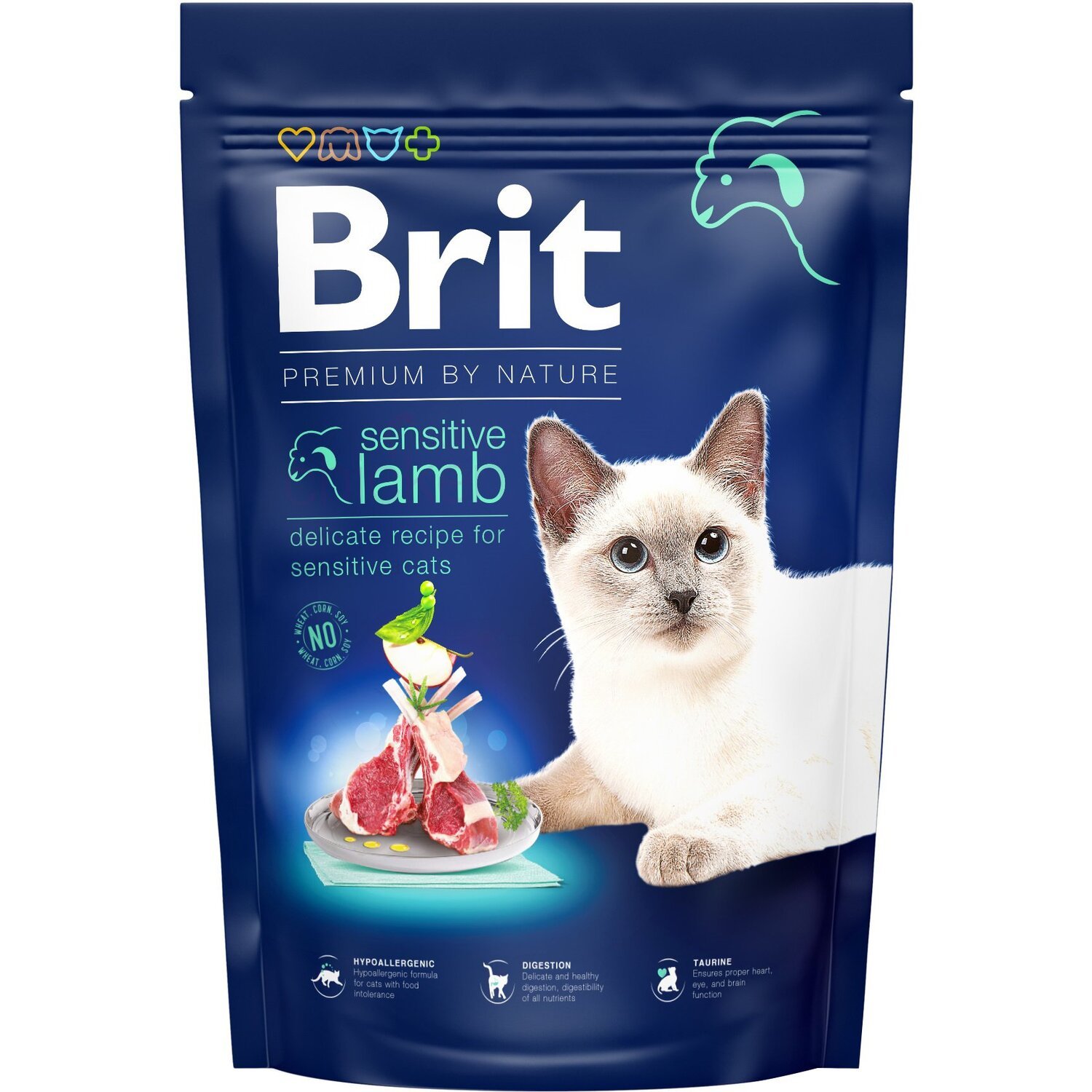 Сухой корм для кошек с чувствительным пищеварением Brit Premium by Nature Cat Sensitive с ягненком 1,5 кг фото 