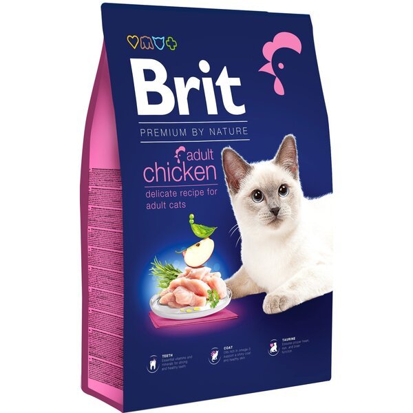 

Сухой корм для взрослых кошек Brit Premium by Nature Cat Adult Chicken с курицей 8 кг