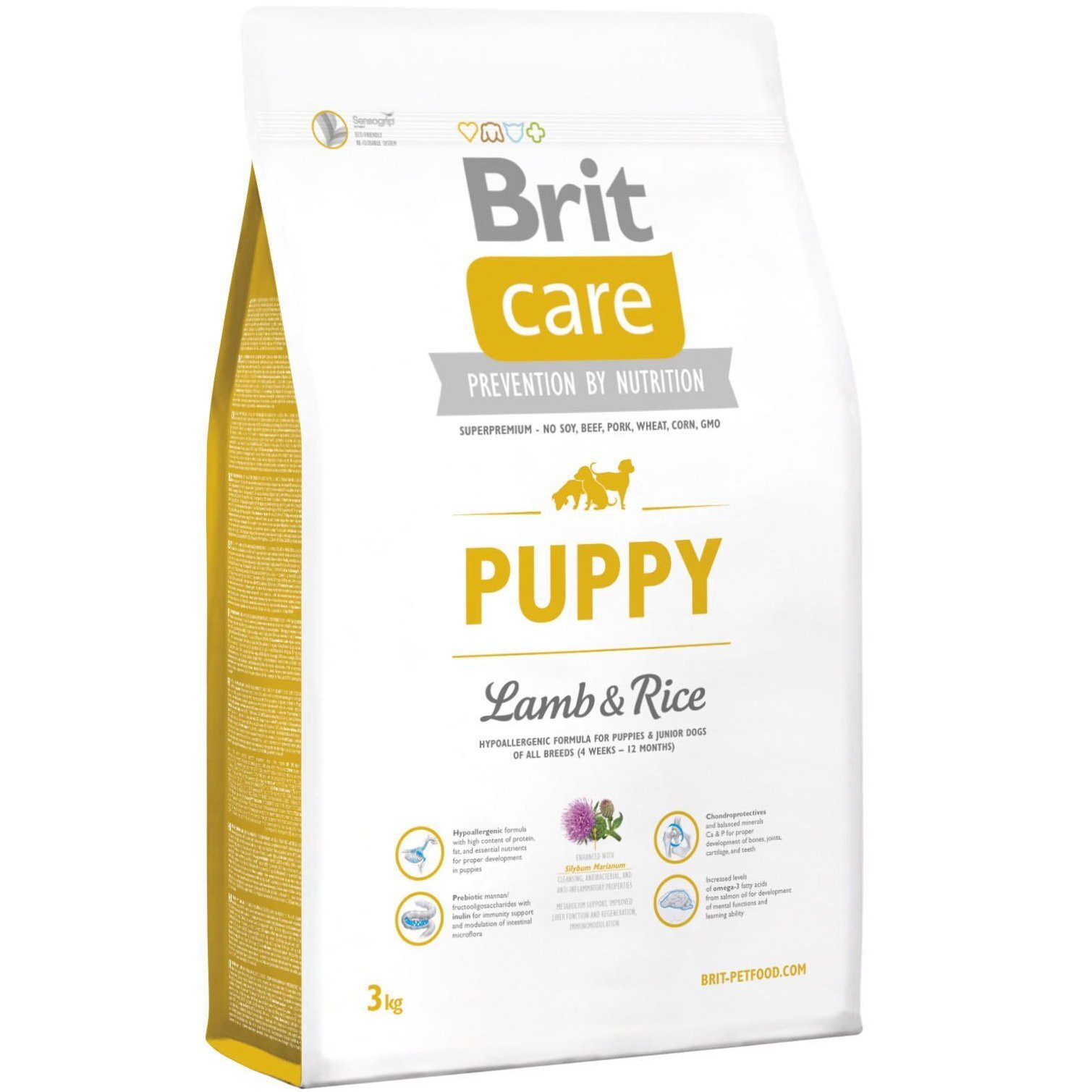 Сухой корм для щенков всех пород Brit Care Puppy All Breed Lamb & Rice 3 кг фото 1