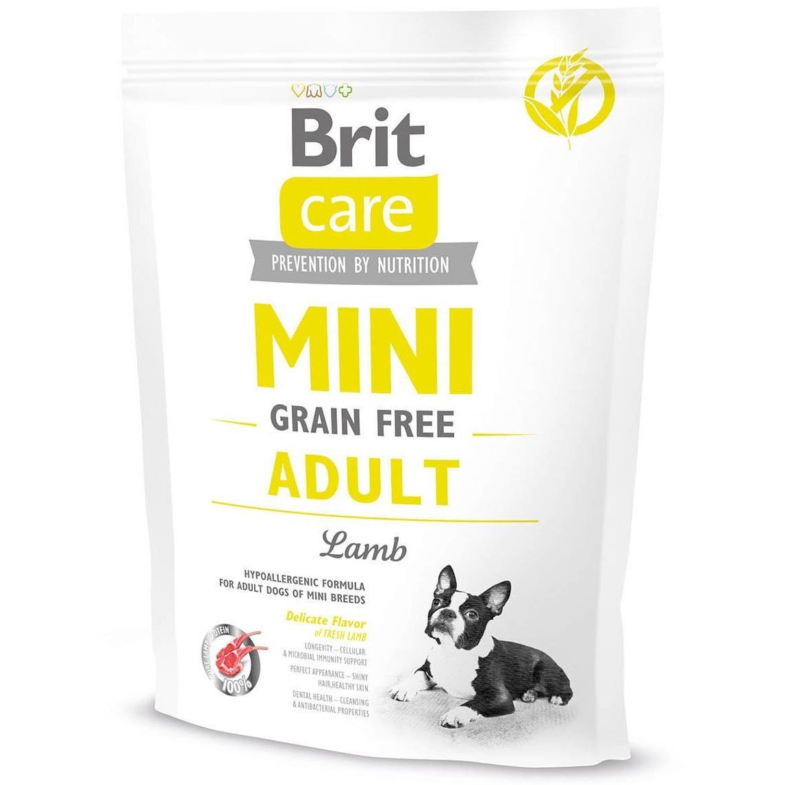 Сухой корм для взрослых собак миниатюрных пород Brit Care Mini Grain Free Adult 400г фото 