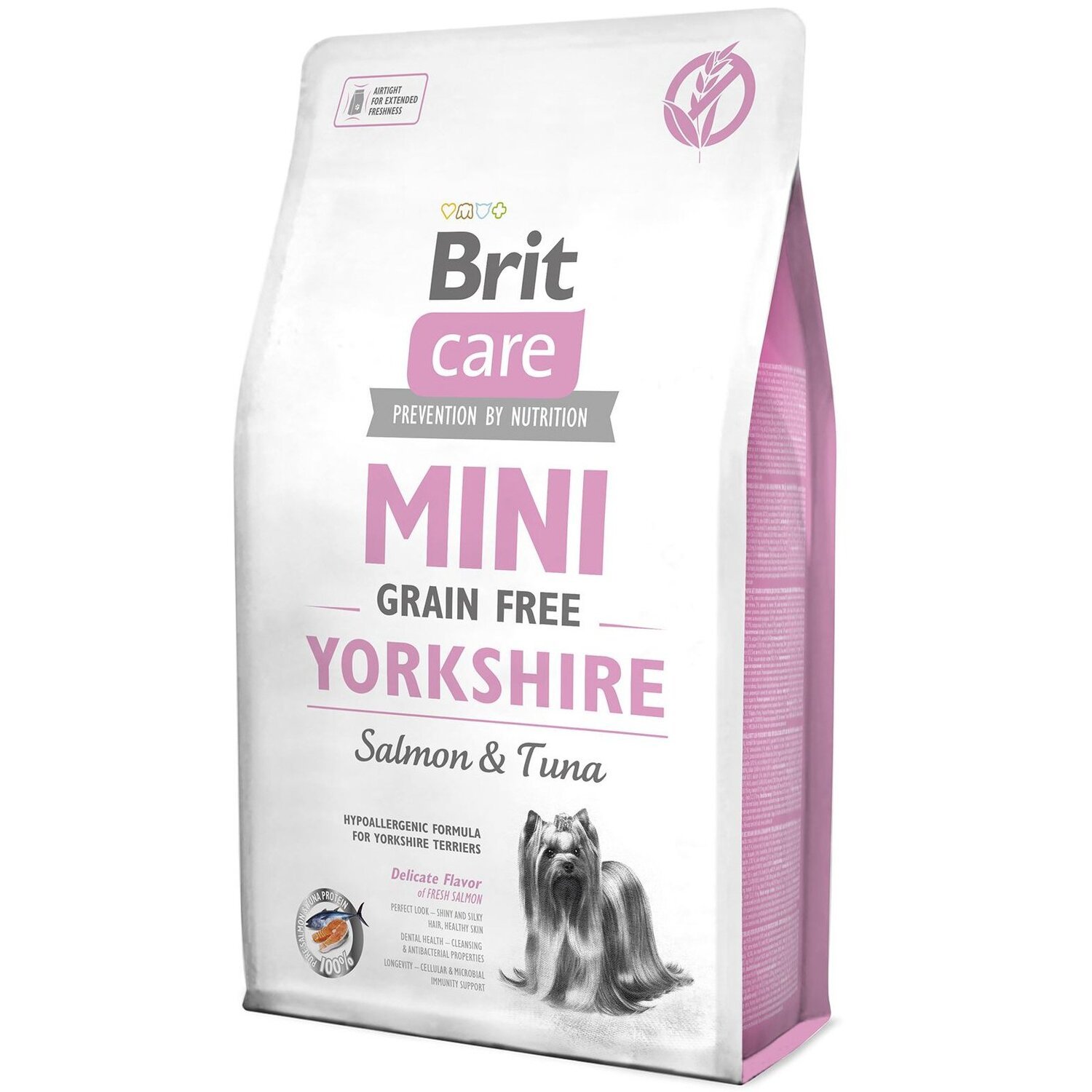 Сухой корм для взрослых собак породы йоркширский терьер Brit Care Sensitive Grain Free Yorkshire 2 кг фото 