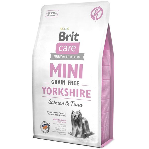 Сухой корм для взрослых собак породы йоркширский терьер Brit Care Sensitive Grain Free Yorkshire 2 кг