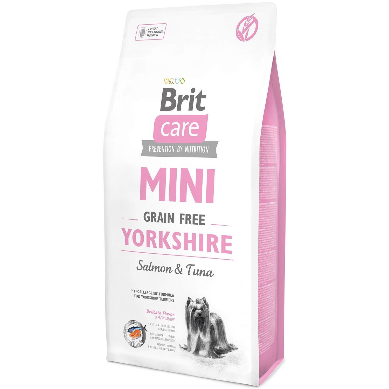 Сухой корм для взрослых собак породы йоркширский терьер Brit Care Sensitive Grain Free Yorkshire 7 кг фото 