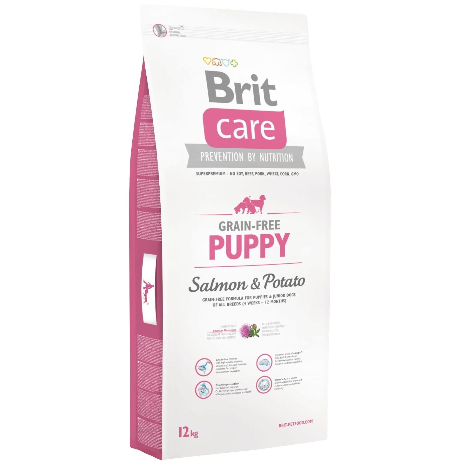 Сухий корм для щенят Brit Care GF Puppy Salmon & Potato 12 кгфото1