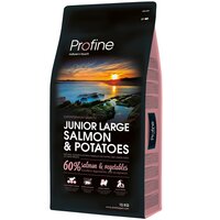 Сухой корм для щенков и молодых собак крупных пород Profine Junior Large Salmon с лососем и картофелем 15 кг