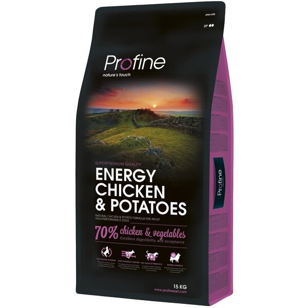 

Сухой корм для взрослых собак с повышенной активностью Profine Adult Energy Chicken с курицей и картофелем 15 кг