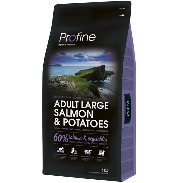 

Сухой корм для взрослых собак крупных пород Profine Adult Large Salmon с лососем и картофелем 15 кг