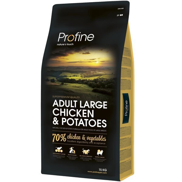 

Сухой корм для взрослых собак крупных пород Profine Adult Large Chicken с курицей и картофелем 15 кг