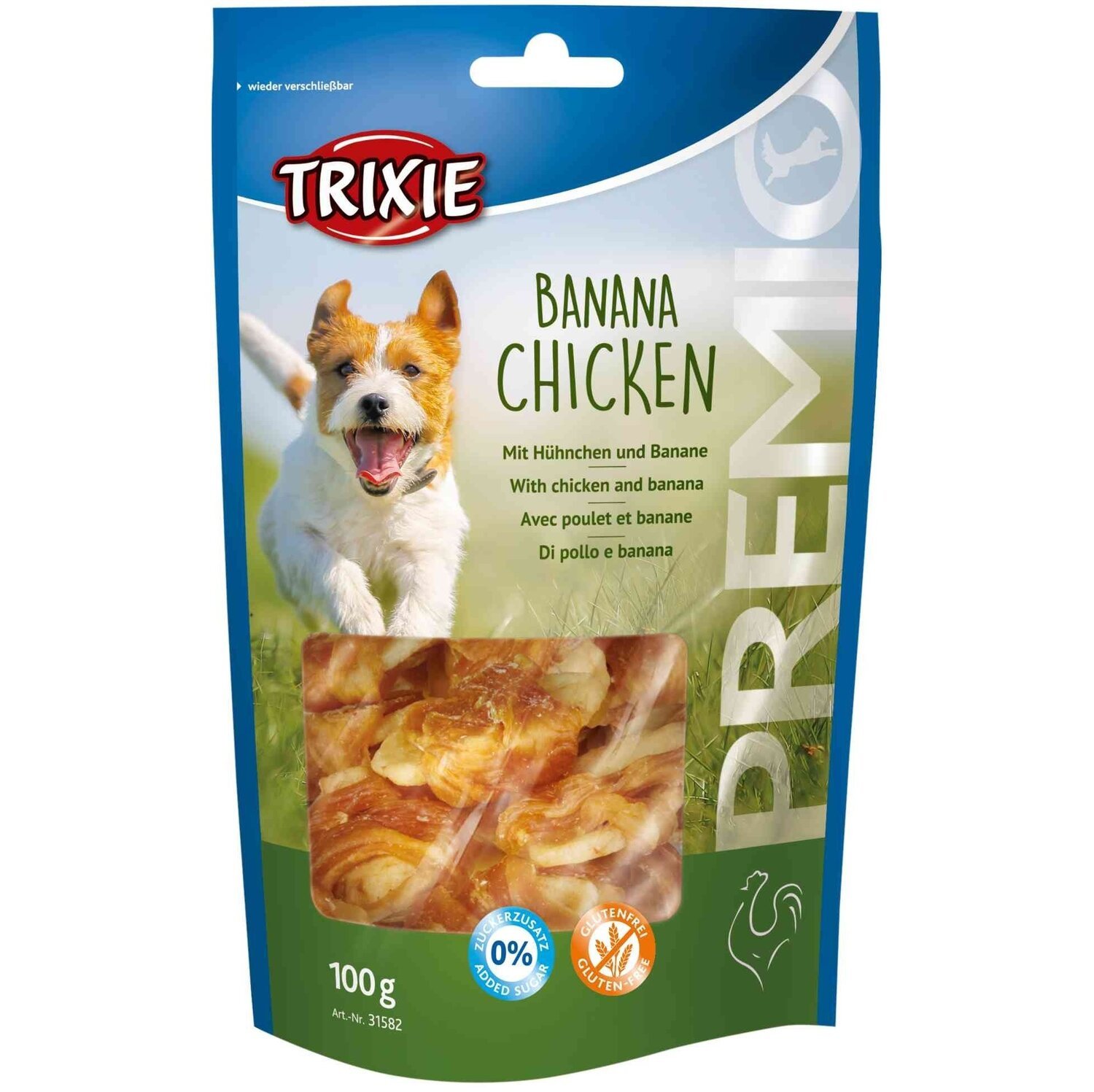 Лакомство для собак Trixie PREMIO Banana &amp; Chicken банан/курица 100гр фото 