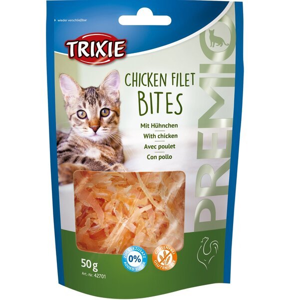 Лакомство для котов Trixie PREMIO Chicken Filet Bites  филе куриное сушеное 50гр