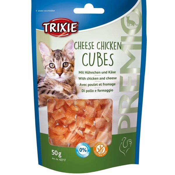 Лакомство для котов Trixie PREMIO Cheese Chicken Cubes  сырно-куриные кубики 50гр