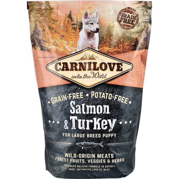 Сухой корм для щенков крупных пород Carnilove Salmon & Turkey Large Breed Puppy 1.5 кг