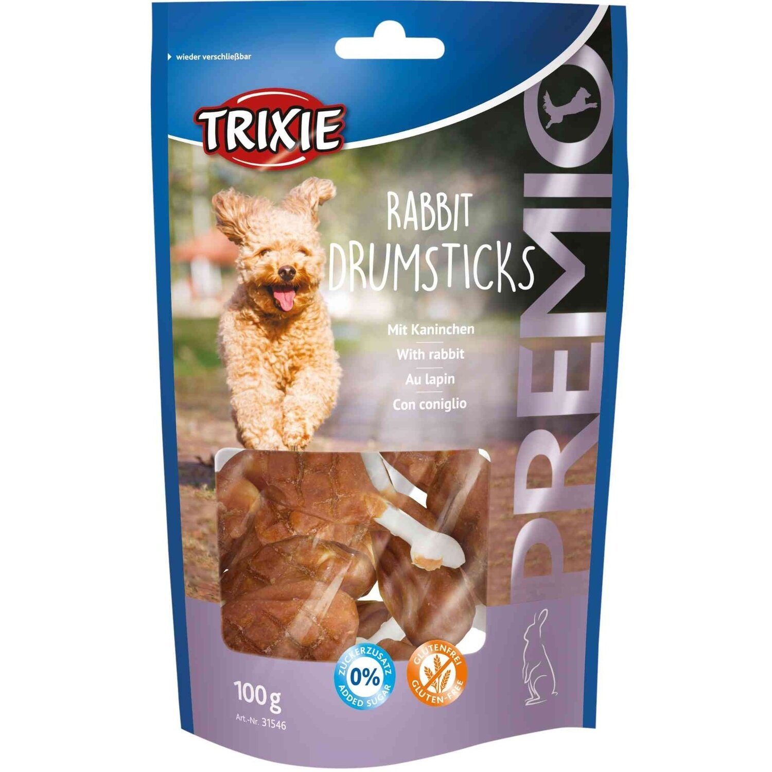 Ласощі для собак Trixie PREMIO Rabbit Drumsticks кролик 100гр/8штфото