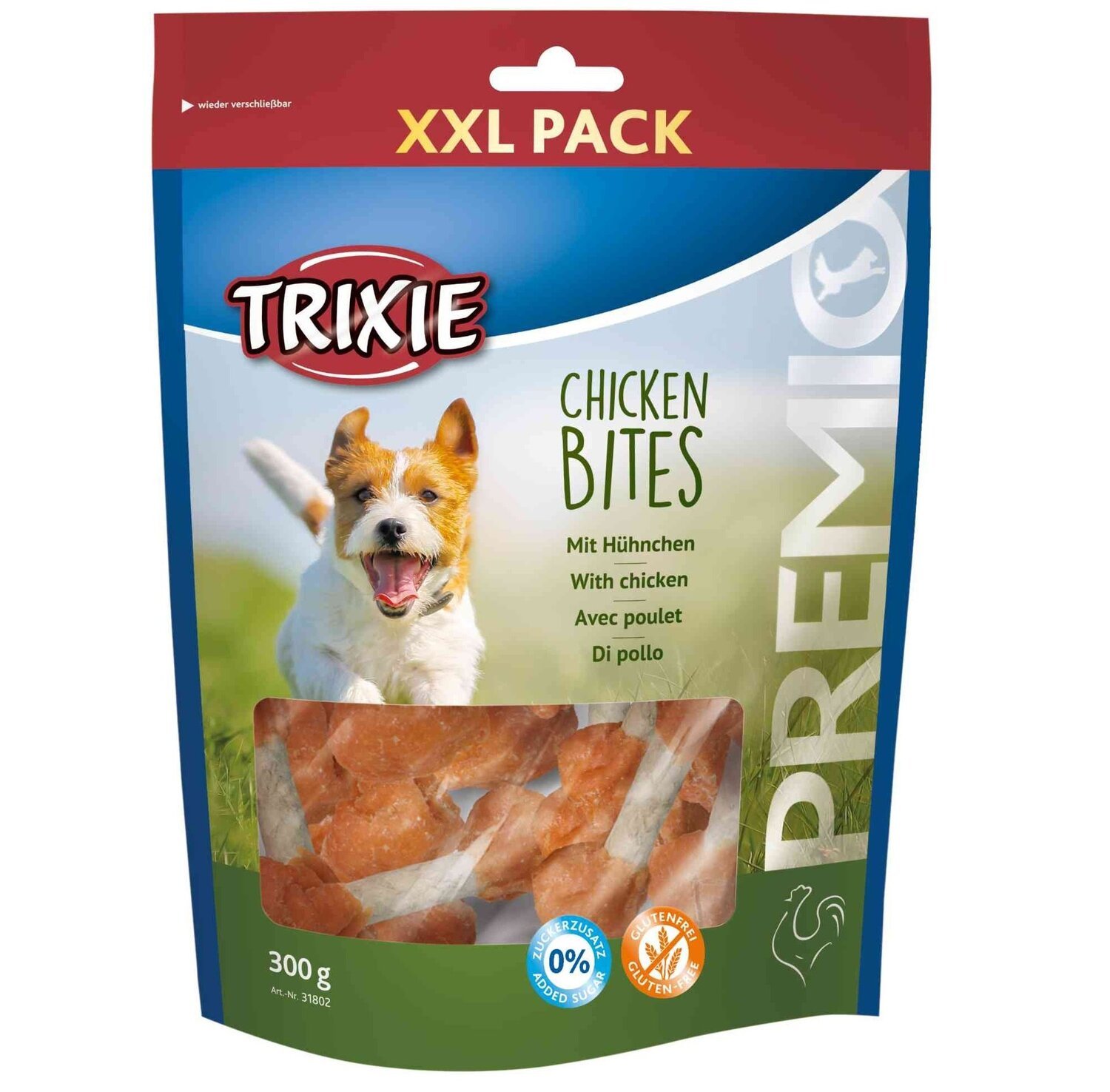 Ласощі для собак Trixie PREMIO Chicken Bites XXL Pack кур. гантелі 300грфото