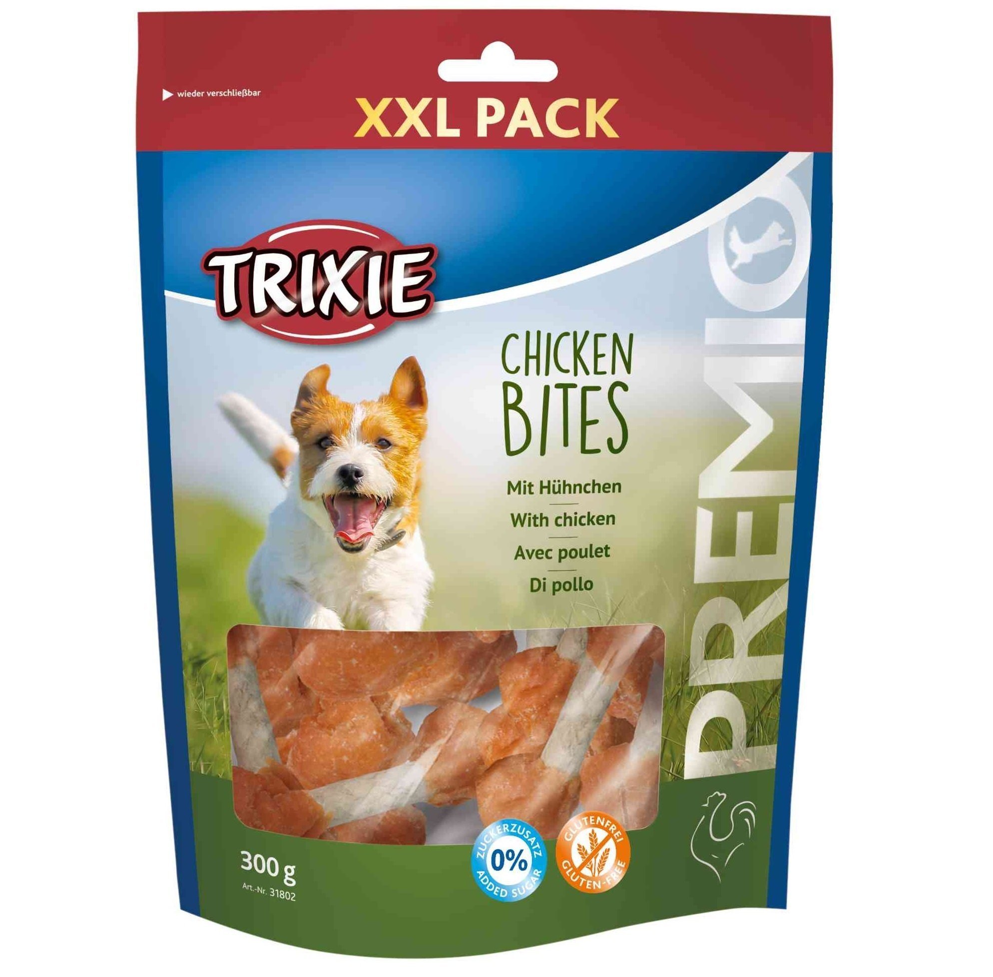 Ласощі для собак Trixie PREMIO Chicken Bites XXL Pack кур. гантелі 300грфото1