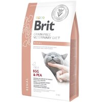 Сухой корм для кошек взрослых Brit VetDiets при хронической почечной недостаточности с горохом и яйцами 2 кг