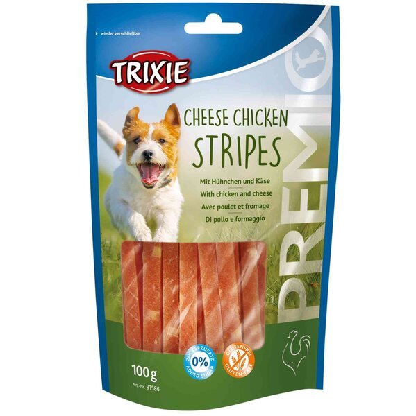 Лакомство для собак Trixie PREMIO Chicken Cheese Stripes  сыр/курица 100гр