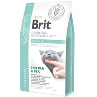 Сухой корм для кошек взрослых Brit VetDiets при струвитном типе МКБ с горохом и курицей 2 кг