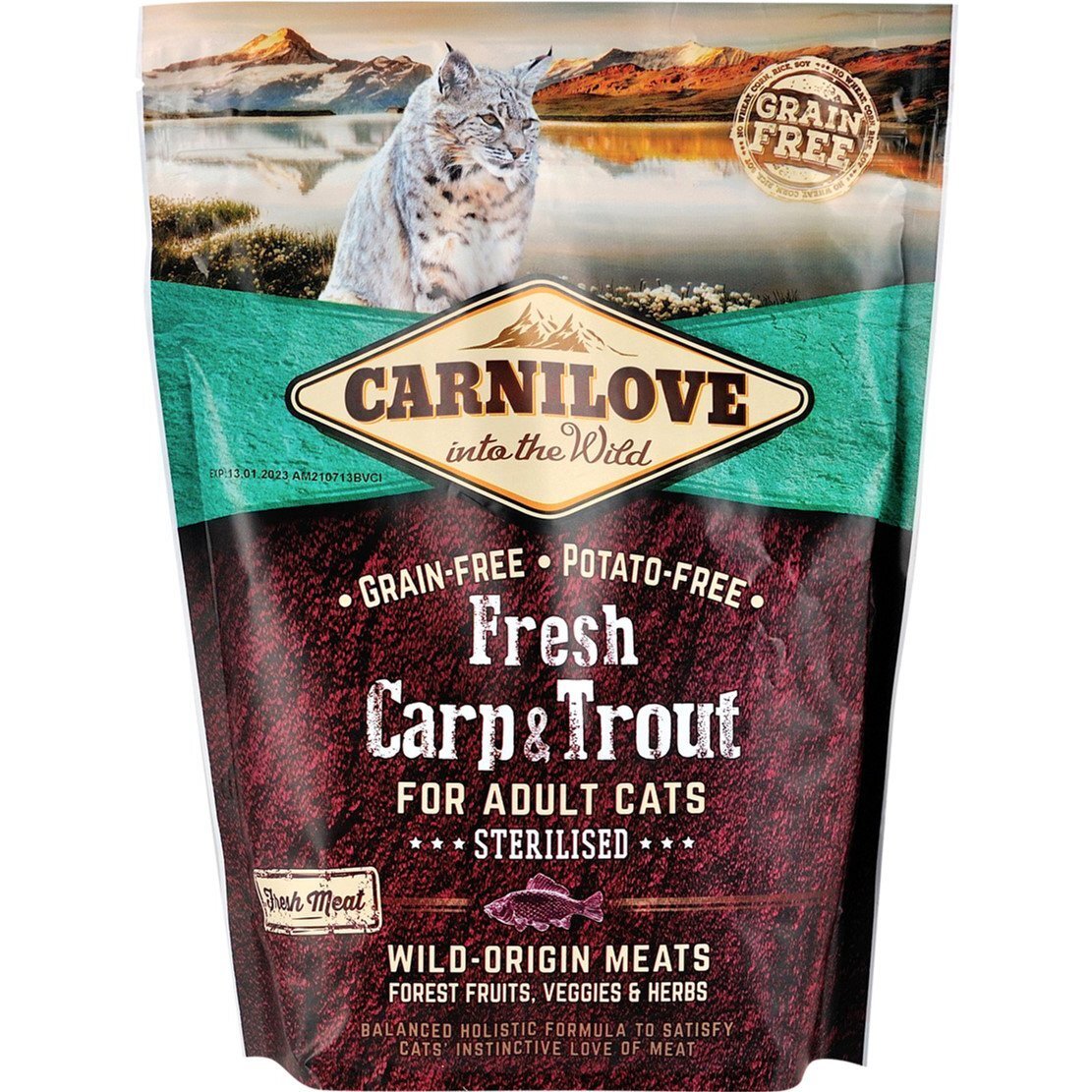 Сухой корм для стерилизованных кошек Carnilove Fresh с карпом и форелью 0,4 кг фото 