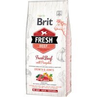 Сухой корм для щенков и юниоров крупных пород Brit Fresh Growth & Joints с говядиной и тыквой 12 кг