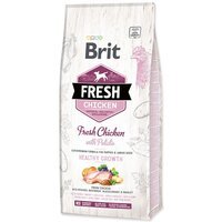 Сухой корм для щенков и юниоров Brit Fresh Healthy Growth с курицей и картофелем 12 кг