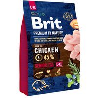 Сухой корм для пожилых собак крупных и гигантских пород Brit Premium Senior L+XL со вкусом курицы 3 кг