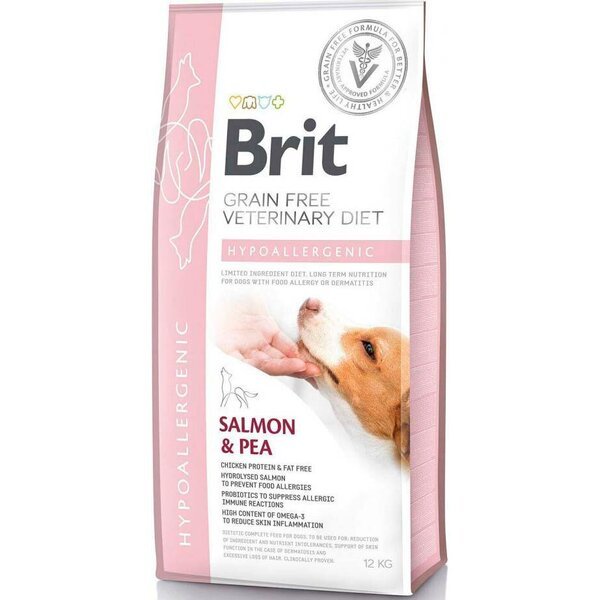 

Сухой корм для всех возрастов Brit VetDiets при пищевой аллергии с лососем горохом и гречихой 12 кг