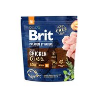 Сухой корм для взрослых собак средних пород Brit Premium Adult M со вкусом курицы 1 кг