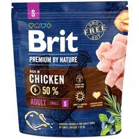 Сухой корм для взрослых собак мелких пород Brit Premium Adult S со вкусом курицы 1 кг