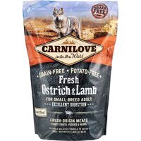 Сухой корм для взрослых собак мелких пород Carnilove Fresh со страусом и ягненком 1.5 кг