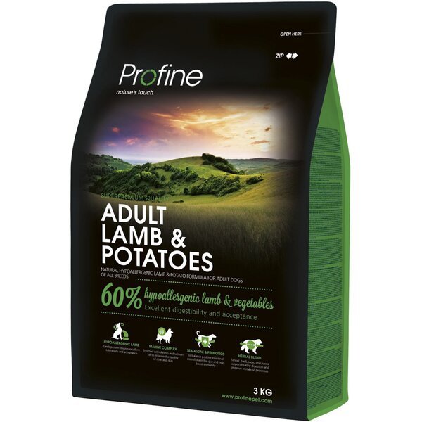 

Сухой гипоаллергенный корм для взрослых собак Profine Adult Lamb с ягненком и картофелем 15 кг