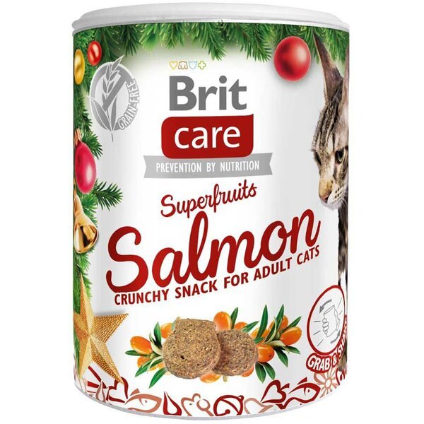 

Рождественские Лакомство для котов Brit Care Cat Superfruits Лосось та обліпиха 100 г