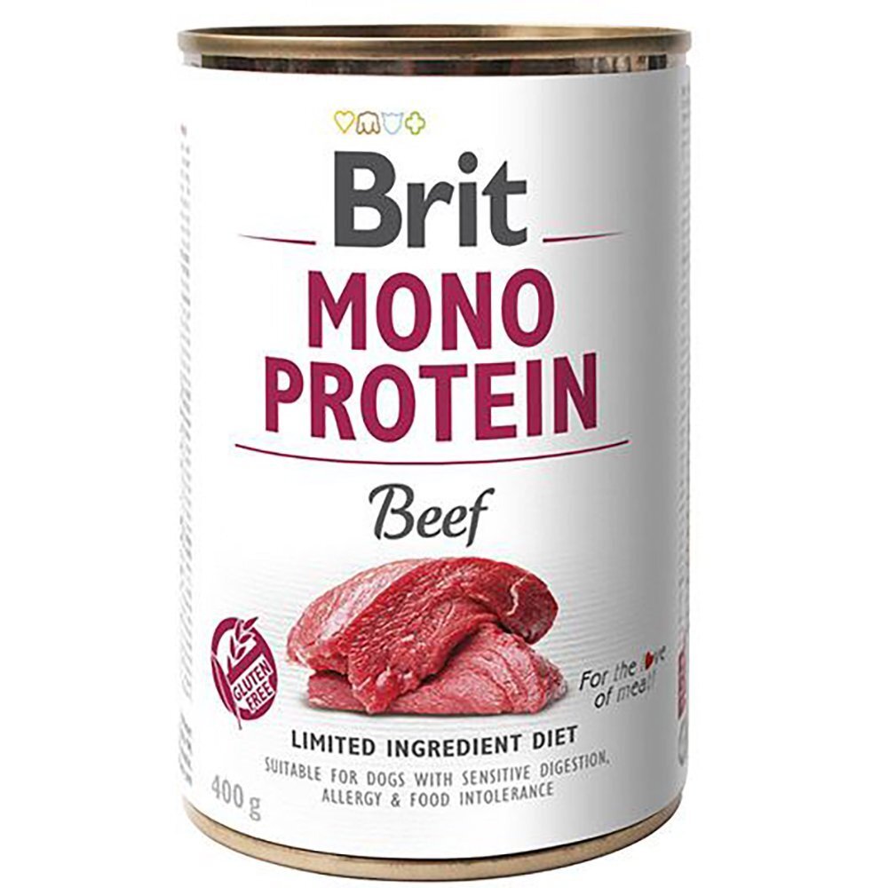 Влажный корм для собак Brit Mono Protein Dog 400г с говядиной фото 