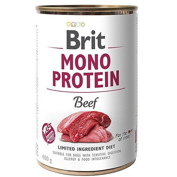 Влажный корм для собак Brit Mono Protein Dog  400г с говядиной