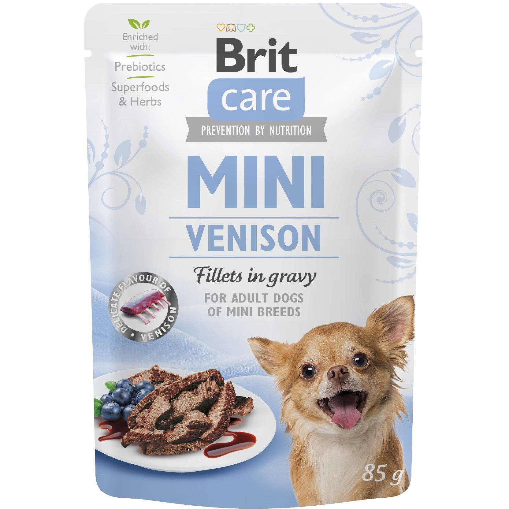Вологий корм для собак Brit Care Mini pouch 85г філе у соусі дичь фото1