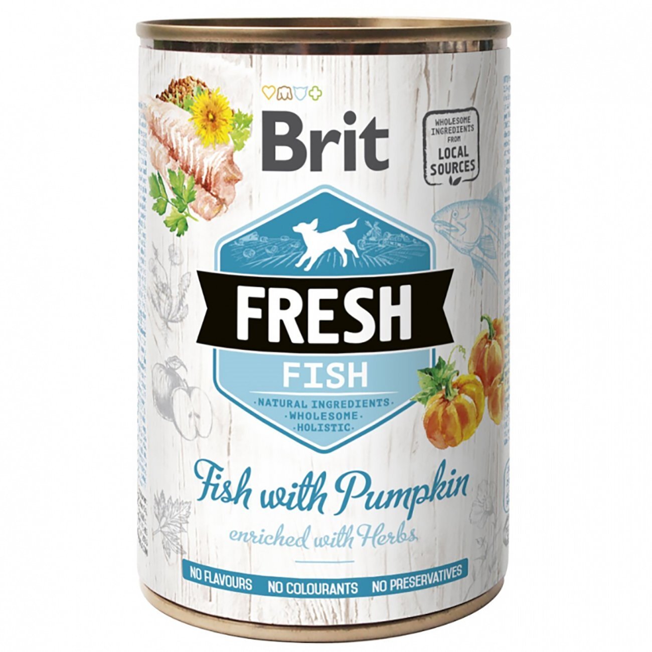 Влажный корм для собак Brit Fresh Fish/Pumpkin 400г рыба,тыква фото 