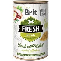 Влажный корм для собак Brit Fresh Duck/Millet 400г утка,пшено