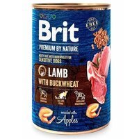 Консерва для собак Brit Premium 400 г ягня з гречкою