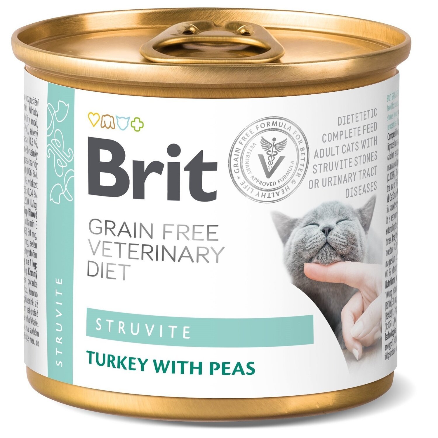 Консерва для котов Brit GF Veterinary Diet для лечения и профилактики мочекаменной болезни 200г фото 