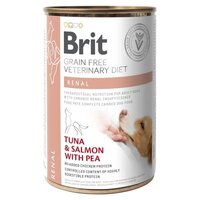 Консерва для собак Brit GF Veterinary Diets с хронической почечной недостаточностью, тунец, лосось и горох 400г