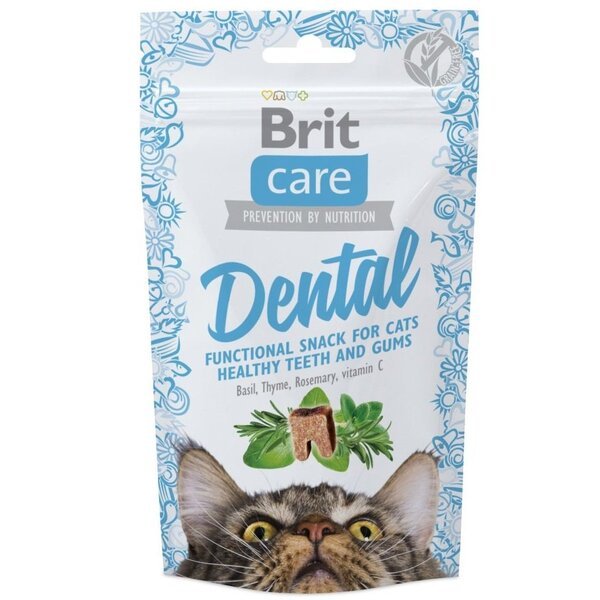 Лакомство для котов Brit Care Dental с индейкой 50г