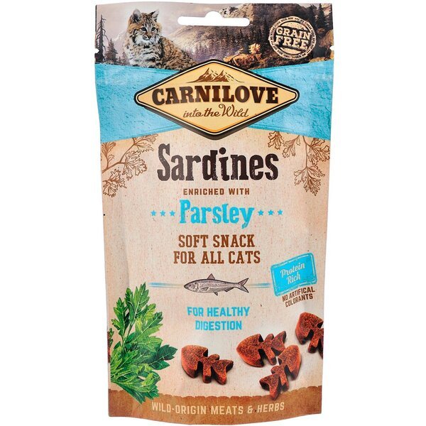 

Лакомство для котов Carnilove Cat Semi Moist Snack сардина,петрушка 50г