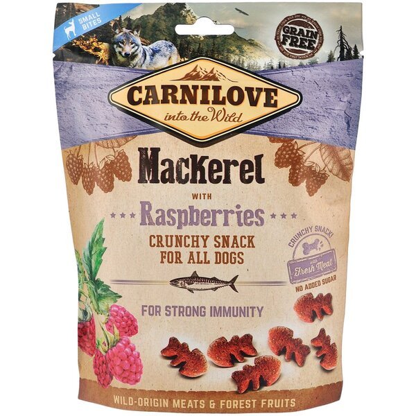 

Лакомство для собак Carnilove Crunchy Snack скумбрия,малина , 200г