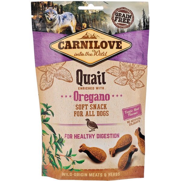 

Лакомство для собак Carnilove Semi Moist перепел, орегано , 200г