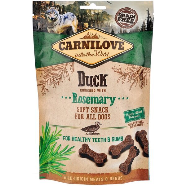 

Лакомство для собак Carnilove Semi Moist утка, розмарин , 200г