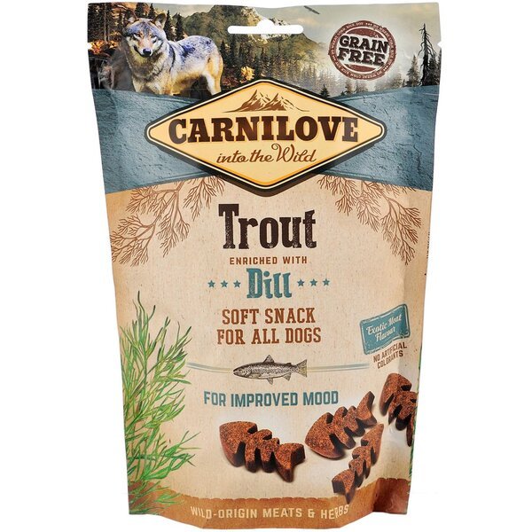 Лакомство для собак Carnilove Semi Moist форель, укроп , 200г