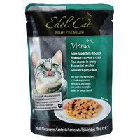 Влажный корм для кошек Edel Cat pouch 100г. утка и кролик в соусе