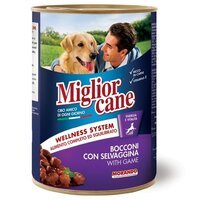 Влажный корм для собак Migliorcane дичь, кусочками, 405 г,