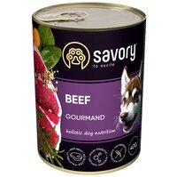 Вологий корм для дорослих собак Savory з яловичиною 400г